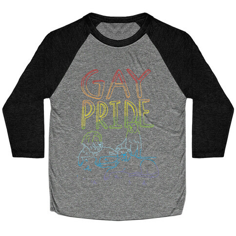 Gay Pride Of Lions Baseball Tee