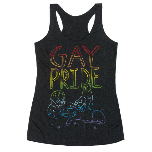 Gay Pride Of Lions Racerback Tank Top