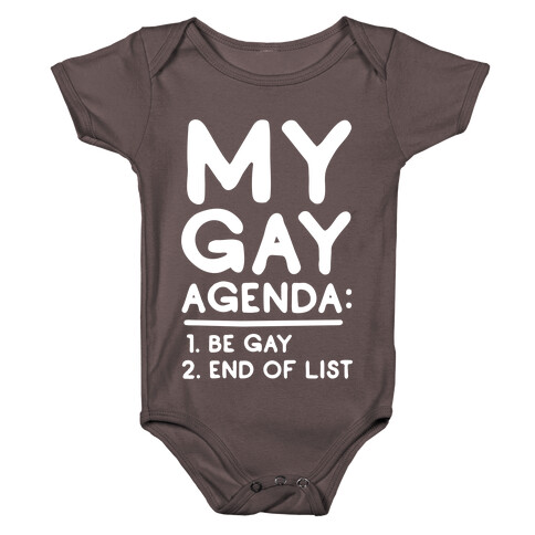 My Gay Agenda Baby One-Piece