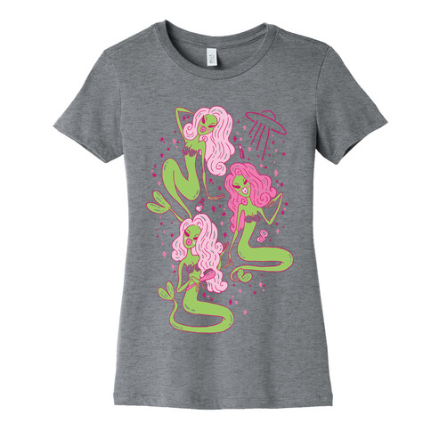 Mermaid Martians Womens T-Shirt