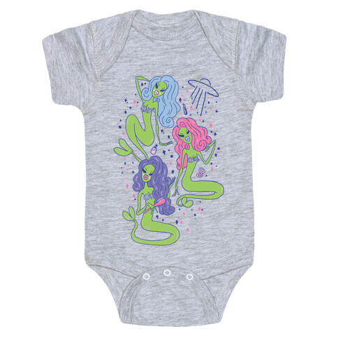 Mermaid Martians Baby One-Piece