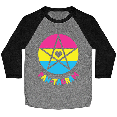 Pan-tagram (Pansexual Pentagram) Baseball Tee