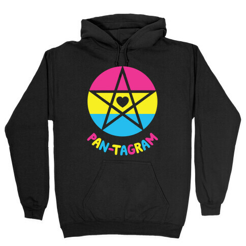 Pan-tagram (Pansexual Pentagram) Hooded Sweatshirt