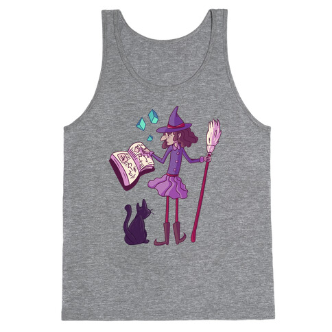 Witch Consults Her Spellbook Tank Top