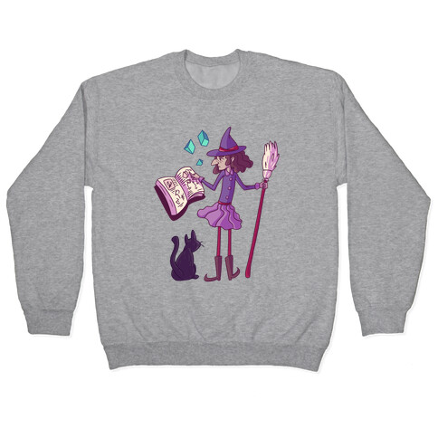 Witch Consults Her Spellbook Pullover