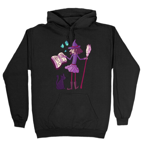 Witch Consults Her Spellbook Hooded Sweatshirt