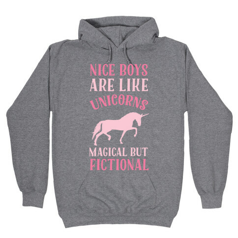 Nice Boys Are Like Unicorns Magical But Fictional Hooded Sweatshirt