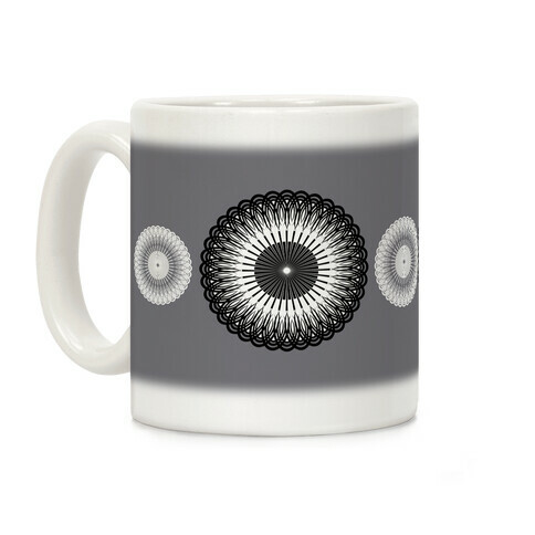 Black and White Flower Mandala Coffee Mug