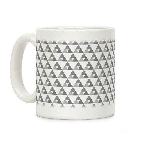 Gray Triangles Pattern Coffee Mug