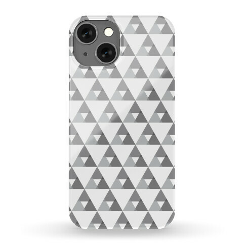 Gray Triangles Pattern Phone Case