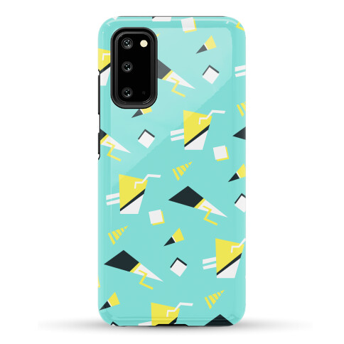 Teal 80s 90s Pattern Phone Cases LookHUMAN