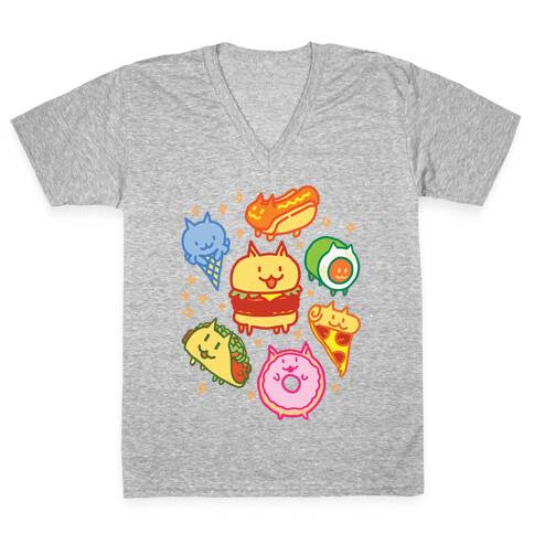 Cat Food V-Neck Tee Shirt
