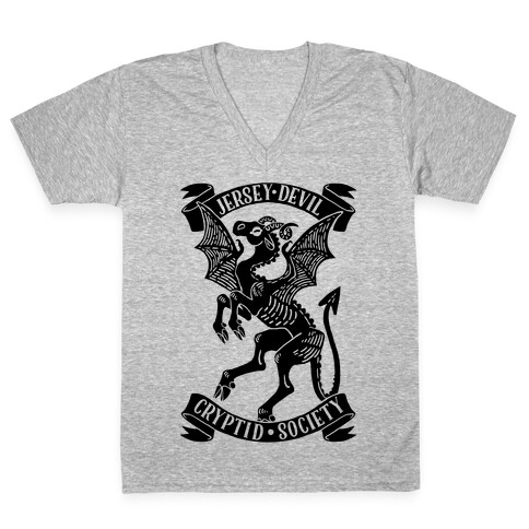 Jersey Devil Cryptid Society V-Neck Tee Shirt