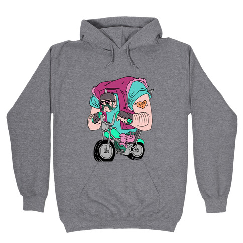 Biker Guy Hooded Sweatshirt