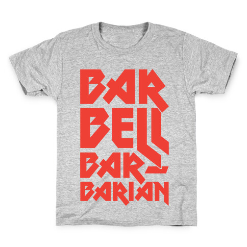 Barbell Barbarian Kids T-Shirt