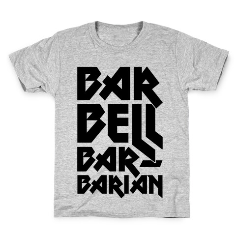 Barbell Barbarian Kids T-Shirt