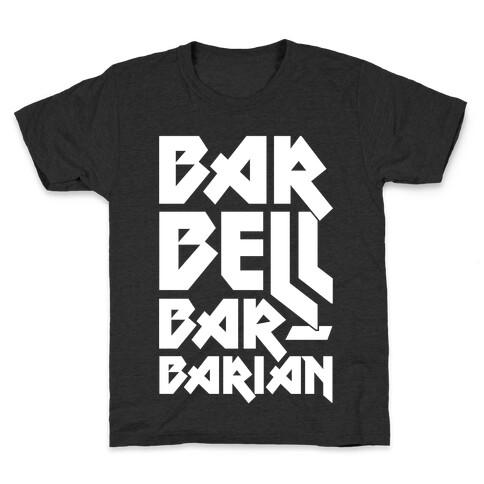 Barbell Barbarian Kids T-Shirt