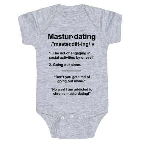 Masturdating Definition Baby One-Piece