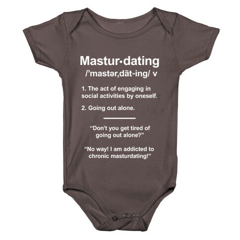 Masturdating Definition Baby One-Piece