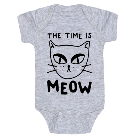 The Time Is Meow Baby One-Piece
