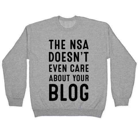 The NSA Doesn't Even Care about Your Blog Pullover