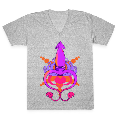 Colorful Kraken V-Neck Tee Shirt