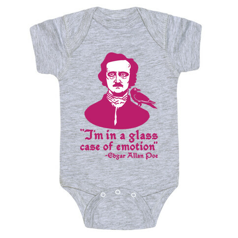 Poe in a Glass Case of Emotion Baby One-Piece