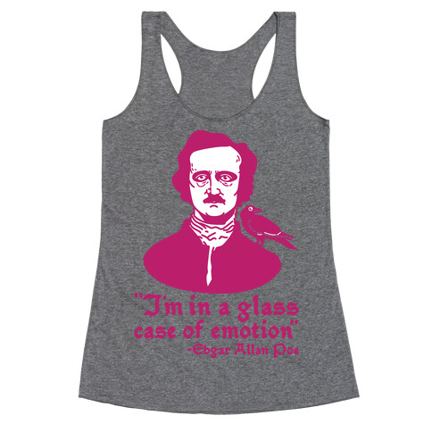 Poe in a Glass Case of Emotion Racerback Tank Top