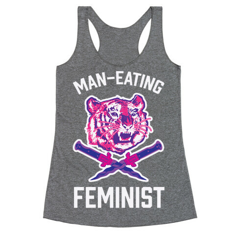 Man-Eating Feminist Racerback Tank Top