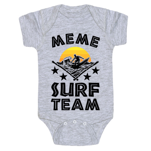 Meme Surf Team Baby One-Piece