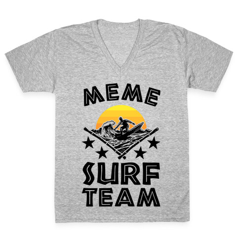Meme Surf Team V-Neck Tee Shirt