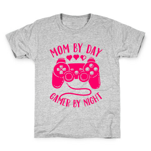 Mom By Day Gamer By Night Kids T-Shirt