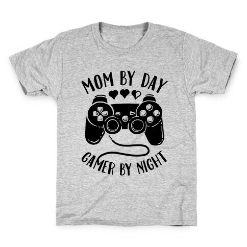 Mom By Day Gamer By Night Kids T-Shirt