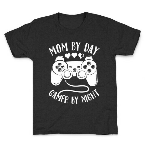 Mom By Day Gamer By Night Kids T-Shirt