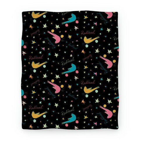 Chill Skateboarding Cat Pattern Blanket