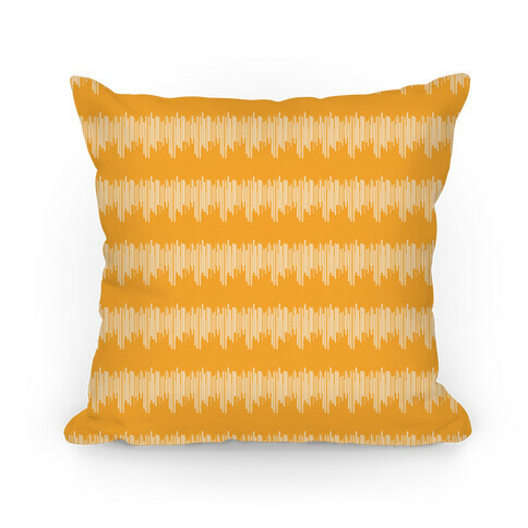 Yellow Radio Wave Pattern Pillow