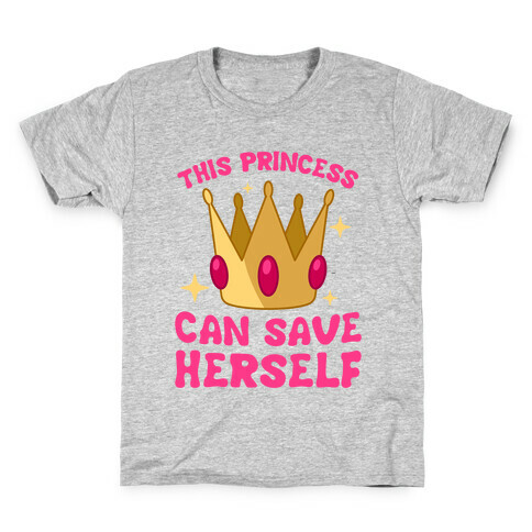 This Princess Can Save Herself Kids T-Shirt