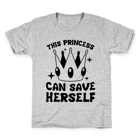 This Princess Can Save Herself Kids T-Shirt