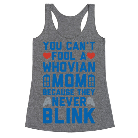 Whovian Moms Don't Blink Racerback Tank Top