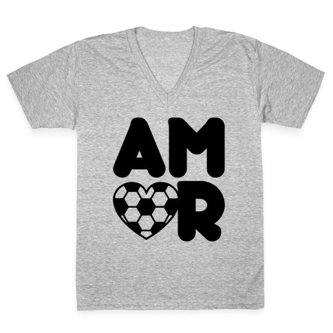 Soccer Amor V-Neck Tee Shirt