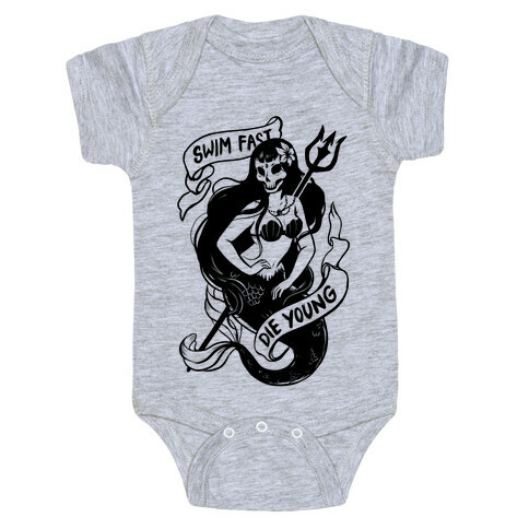Swim Fast Die Young Baby One-Piece