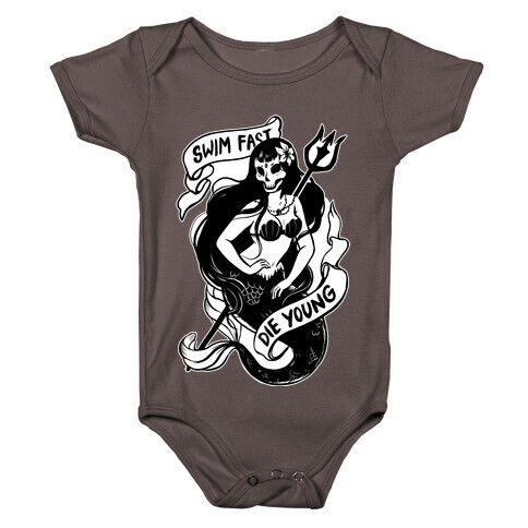 Swim Fast Die Young Baby One-Piece