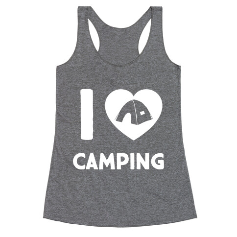 I Heart Camping Racerback Tank Top