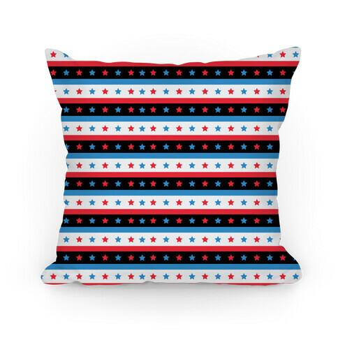 USA Stars and Stripes Pattern Pillow
