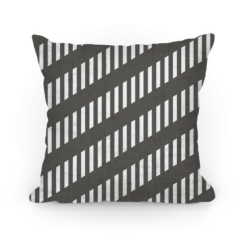 Black and White Diagonal and Vertical Pillow