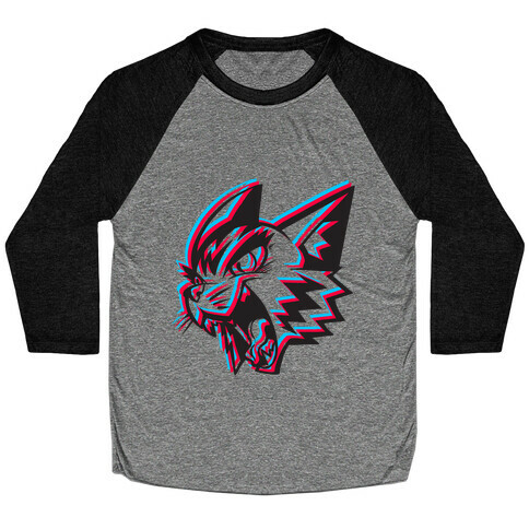 Electric Cat Baseball Tee