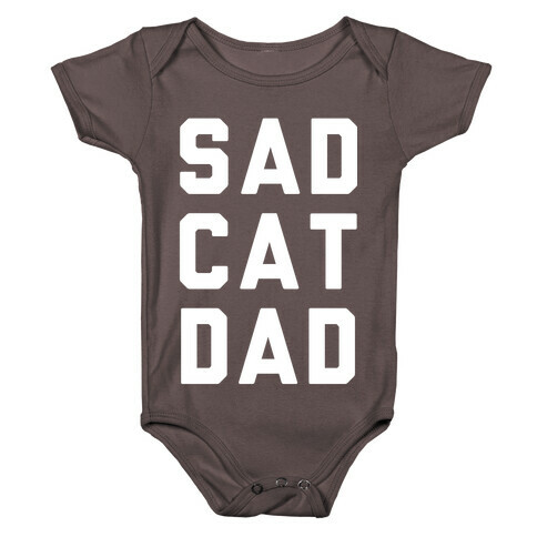 Sad Cat Dad Baby One-Piece