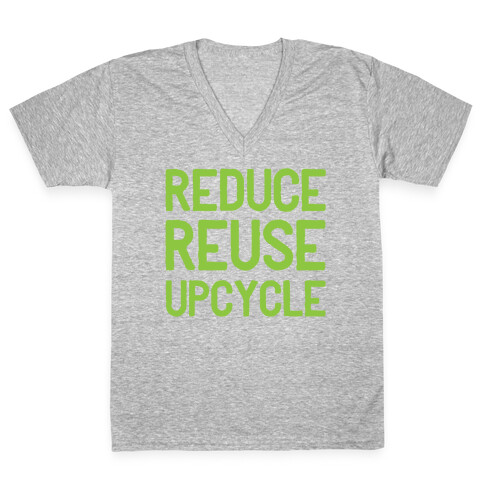Reduce Reuse Upcycle V-Neck Tee Shirt