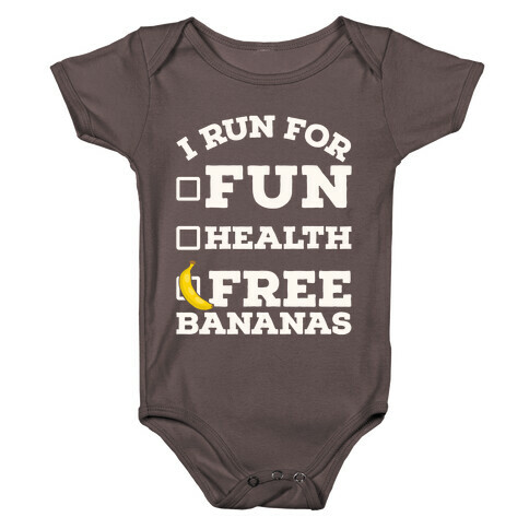 I Run For Free Bananas Baby One-Piece