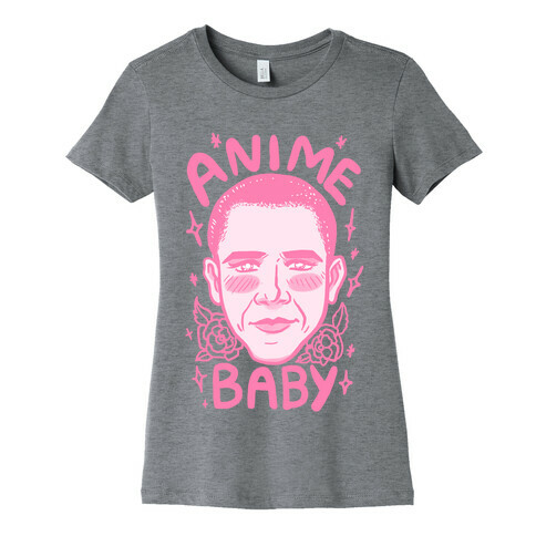 Anime Baby Obama Womens T-Shirt